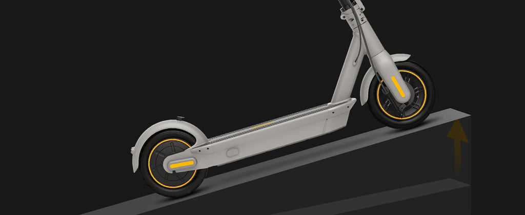 Extended Range E-Scooter for Commuters - Ninebot E2 Pro with Quick Fold, 10" Tires & Powerful Headlight