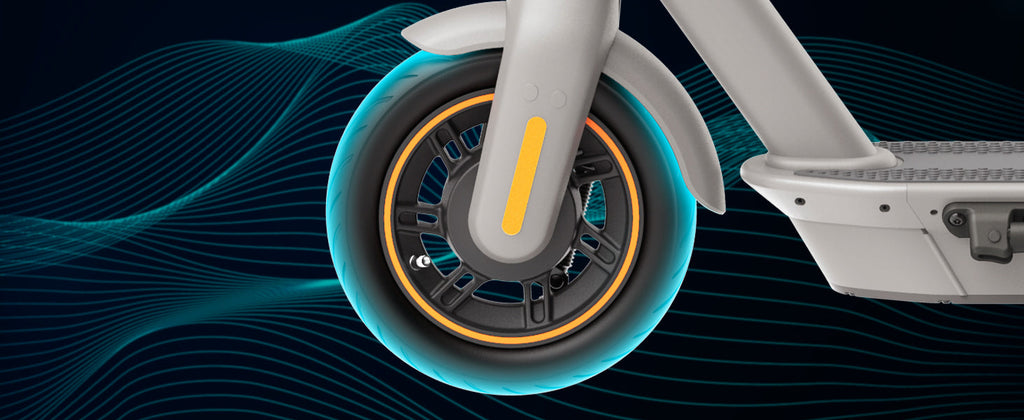 Extended Range E-Scooter for Commuters - Ninebot E2 Pro with Quick Fold, 10" Tires & Powerful Headlight