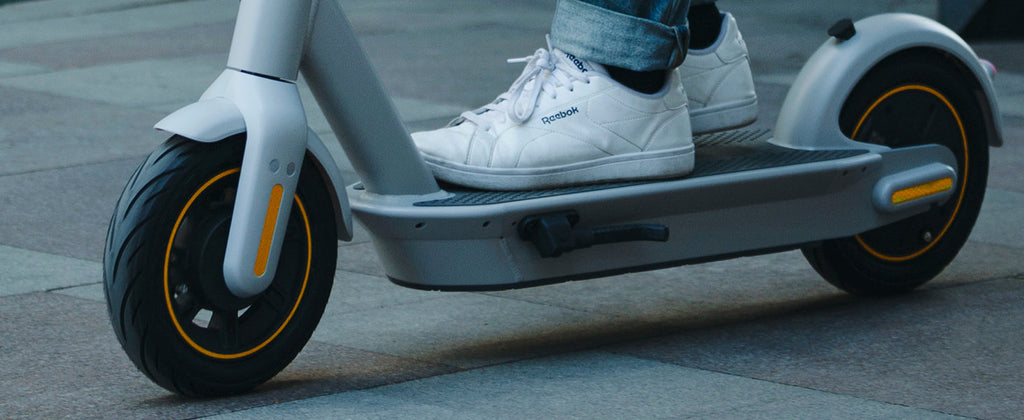 Extended Range E-Scooter for Commuters - Ninebot E2 Pro with Quick Fold, 10" Tires & Powerful Headlight