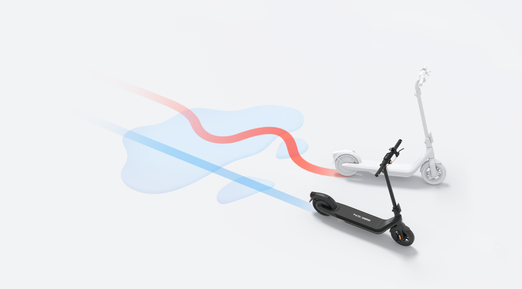 Extended Range E-Scooter for Commuters - Ninebot E2 Pro with Quick Fold, 10" Tires & Powerful Headlight