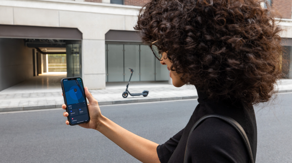 Extended Range E-Scooter for Commuters - Ninebot E2 Pro with Quick Fold, 10" Tires & Powerful Headlight