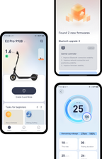 Extended Range E-Scooter for Commuters - Ninebot E2 Pro with Quick Fold, 10" Tires & Powerful Headlight
