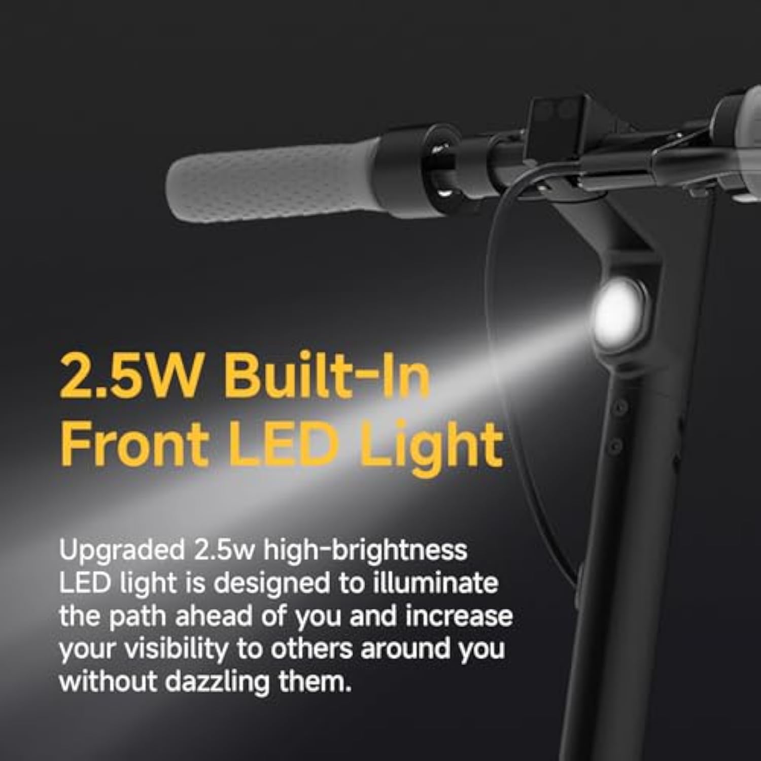 Extended Range E-Scooter for Commuters - Ninebot E2 Pro with Quick Fold, 10" Tires & Powerful Headlight